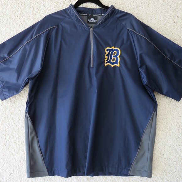 Mizuno* Men's Short Sleeve 1/4 Zipper Front Pull-Over Windbreaker~ Size Large - Picture 6 of 11